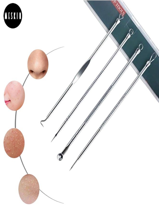 MESKIN Blackhead Remover Pimple Comedone Extractor Tool Best Acne Removal Kit - Treatment for Blemish, Whitehead Popping, Zit Removing for Risk Free Nose Face Skin with Case (4 Piece Set) - Image 3