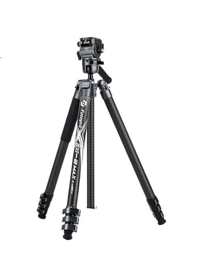 Fotopro Flight One Max Video Carbon Fiber Lever-Release Design, Large Diameter Camera Mirrorless Photography And Videography, Hydraulic Head, Professional Camera Tripod, Original Carbon Gray - Image 2