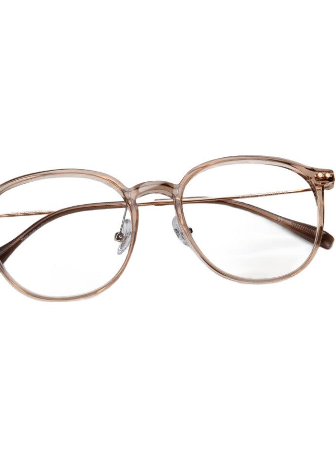 LOHO Cold Tea Glasses Ultra-Light Myopia Women Professional Can Be Equipped With Degree Bare-Faced Blue Light Protection Zeiss Lenses Eyeglasses Frames - Image 1