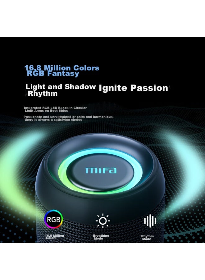MIFA A90 Wireless Bluetooth Speaker, High-power Subwoofer, Mini Portable, Card-insertable, For Square Dancing, Car Use, Outdoor Camping, Small Speaker With Large Volume, Green - Image 3