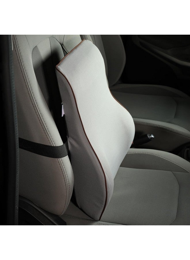 Grin Health SitRight Pro Full Lumbar Support Pillow Pure Memory Foam Backrest Cushion for Office Chair, Car & Back Pain Relief, Grey - Image 4