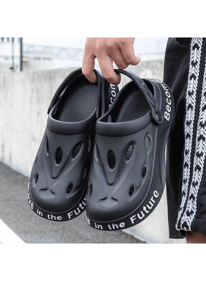Tzldn Men's Hollow Shoes Summer Outdoor Anti-slip Men's Beach Breathable Slippers Operating Room Cool Sandals Sand Color 41-42 - Image 4