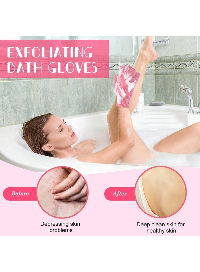 Tegeme 50 Pcs Exfoliating Gloves For Body Double Sided Exfoliating Bath Gloves Shower Gloves For Women Deep Clean Skin For Spa Massage Beauty Skin Shower Scrubber Bathing Accessories13 Colors  - Image 5