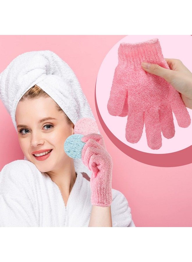 Tegeme 50 Pcs Exfoliating Gloves For Body Double Sided Exfoliating Bath Gloves Shower Gloves For Women Deep Clean Skin For Spa Massage Beauty Skin Shower Scrubber Bathing Accessories13 Colors  - Image 3