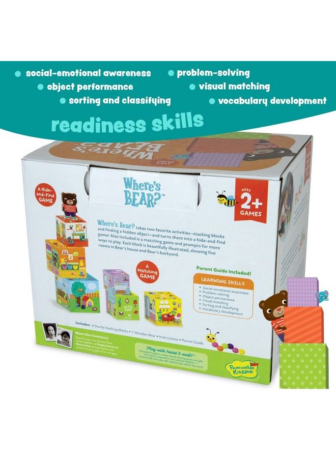 Peaceable Kingdom Where Bear? The Hide And Find Stacking Block Game For 2 Year Olds - Image 5
