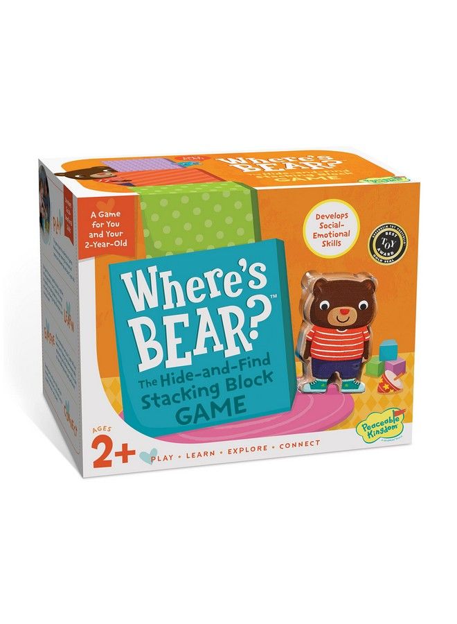 Peaceable Kingdom Where Bear? The Hide And Find Stacking Block Game For 2 Year Olds - Image 1