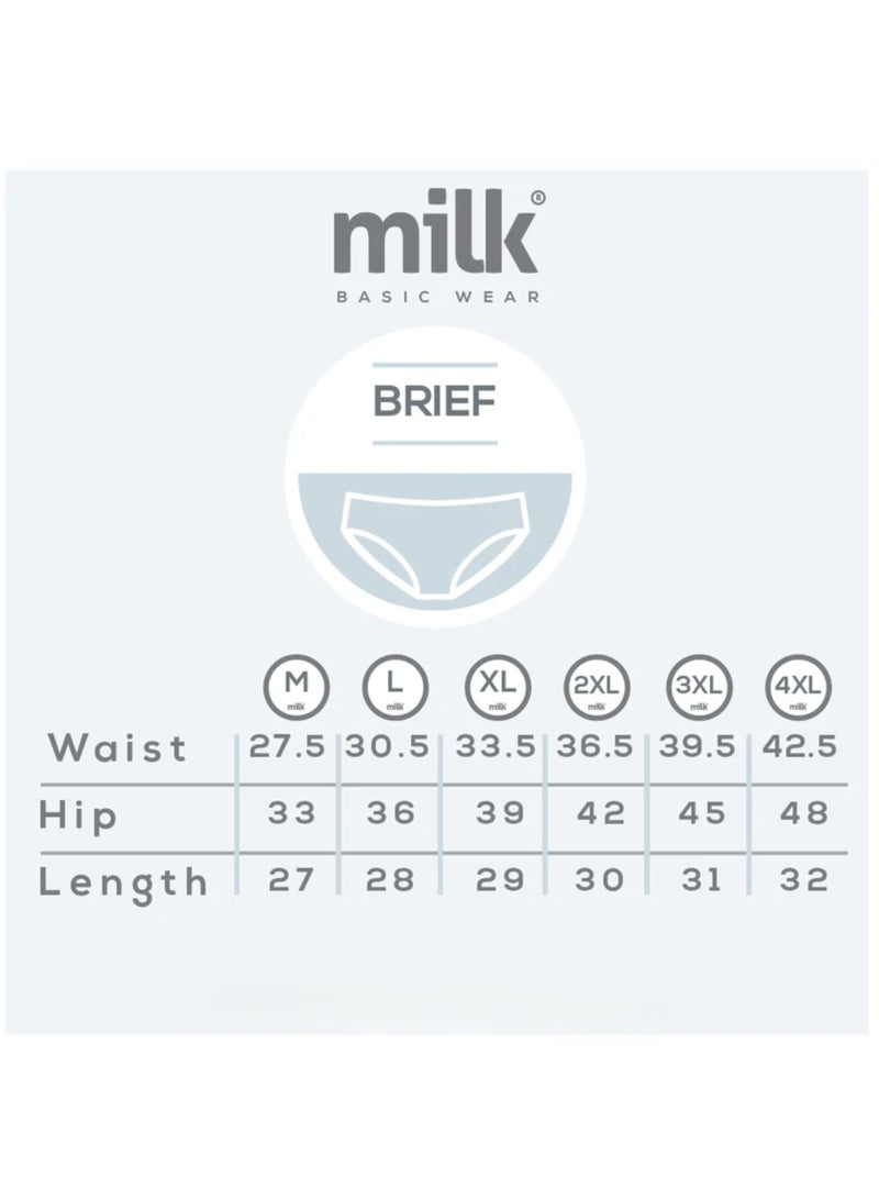Milk Pack of 6 Cotton Brief Panties Underwear for Women - Image 3