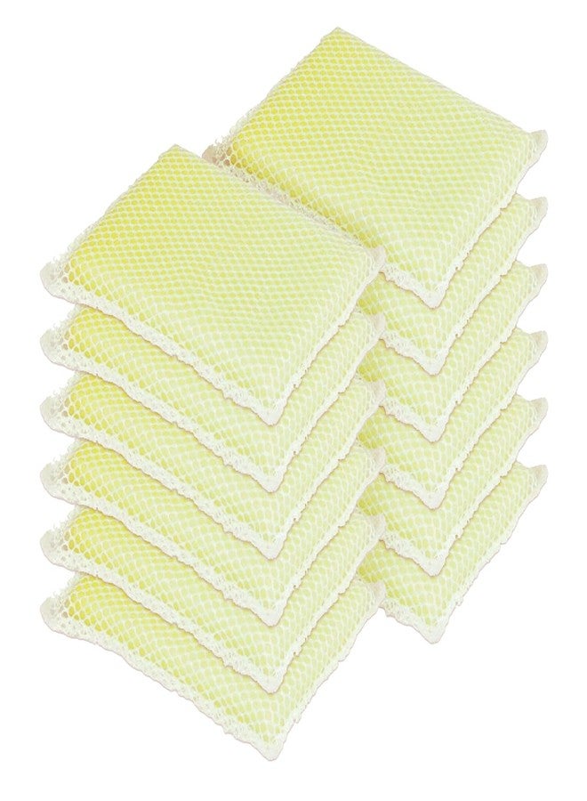LOLA Nylon Netting Sponge Cleaning Scrubber, Non Scratch, Safe on Non-Stick Surfaces Coated Cookware & Dishes - Gentle Effective Cleaning, 12 Pack - Image 1