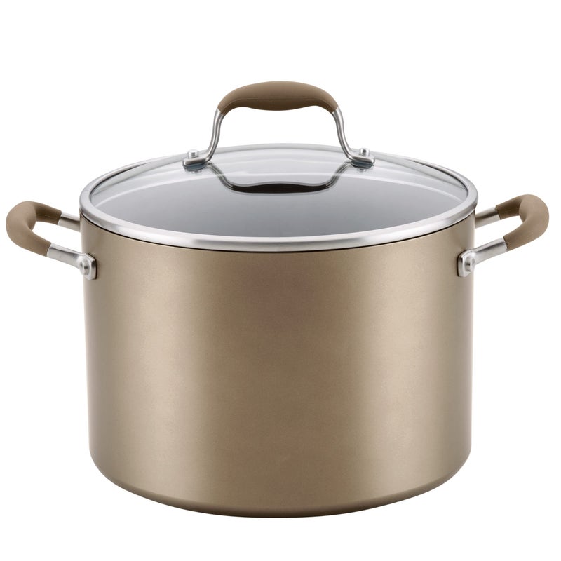 Anolon Advanced Home HardAnodized Nonstick Wide Stock PotStockpot 10Quart Bronze