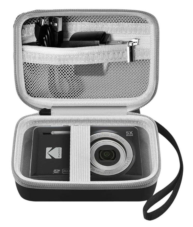 Vertus ® Camera Case for Kodak Pixpro fz45-55, Canon IXUS & PowerShot ELPH Series, Panasonic LX/FX, Nikon S Series, Sony Cyber-Shot DSC Series, W/T Series, VAHOIALD Digital Camera, Nsoela Kids (Black) - Image 1