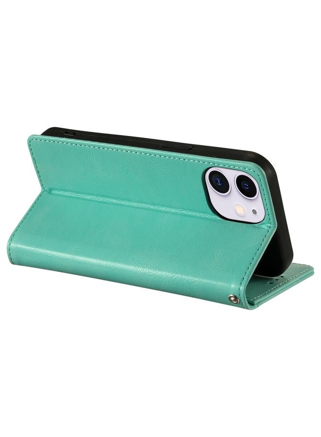 زبون جراب هاتف iPhone 12 mini مصنوع من الجلد بتصميم بسيط مع محفظة تتسع لـ 6 بطاقات - Image 5