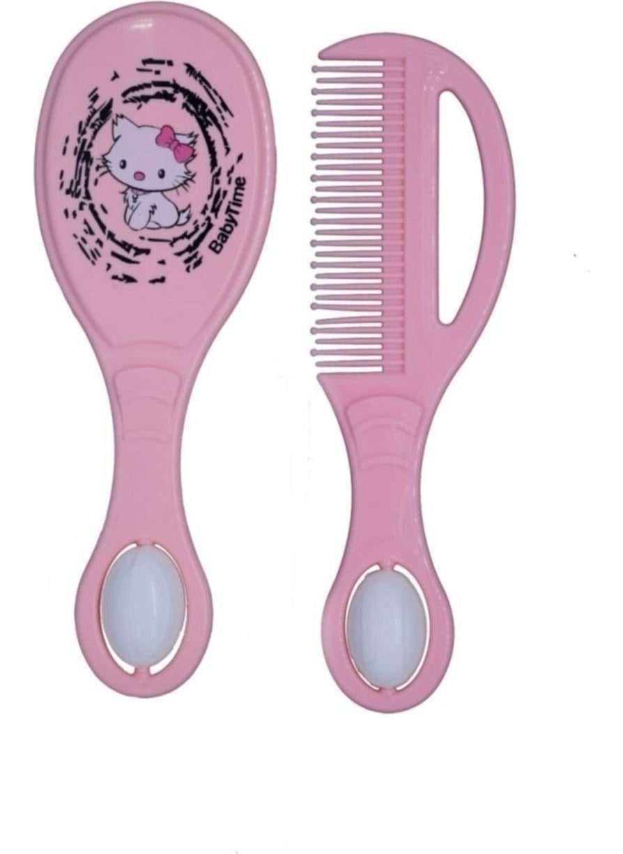 Babytime Comb Brush Set Pink 