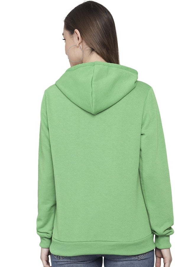 KOTTY Women Green Full Sleeve Solid Sweatshirt(Green,42) - Image 4
