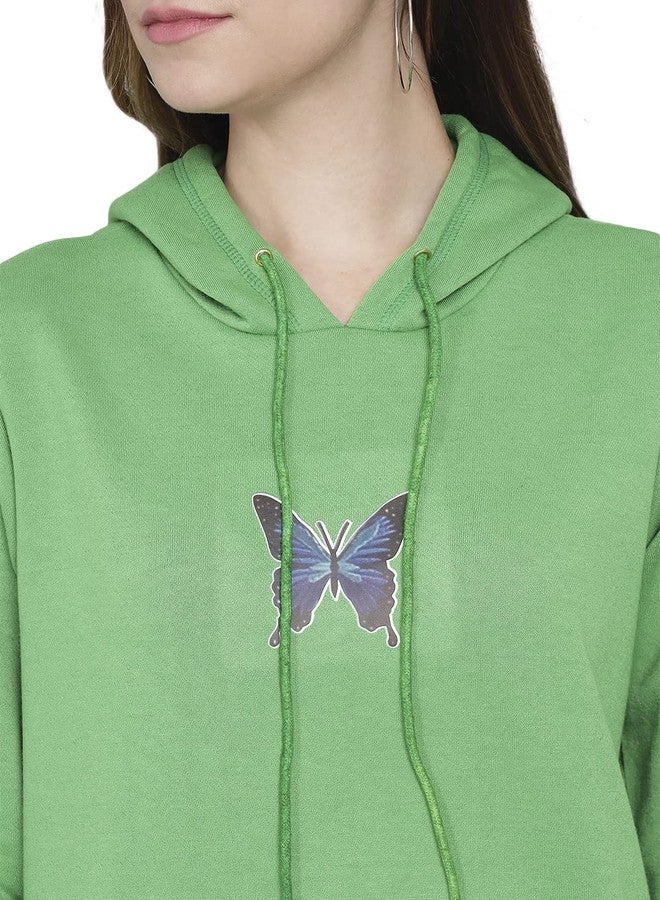 KOTTY Women Green Full Sleeve Solid Sweatshirt(Green,42) - Image 3