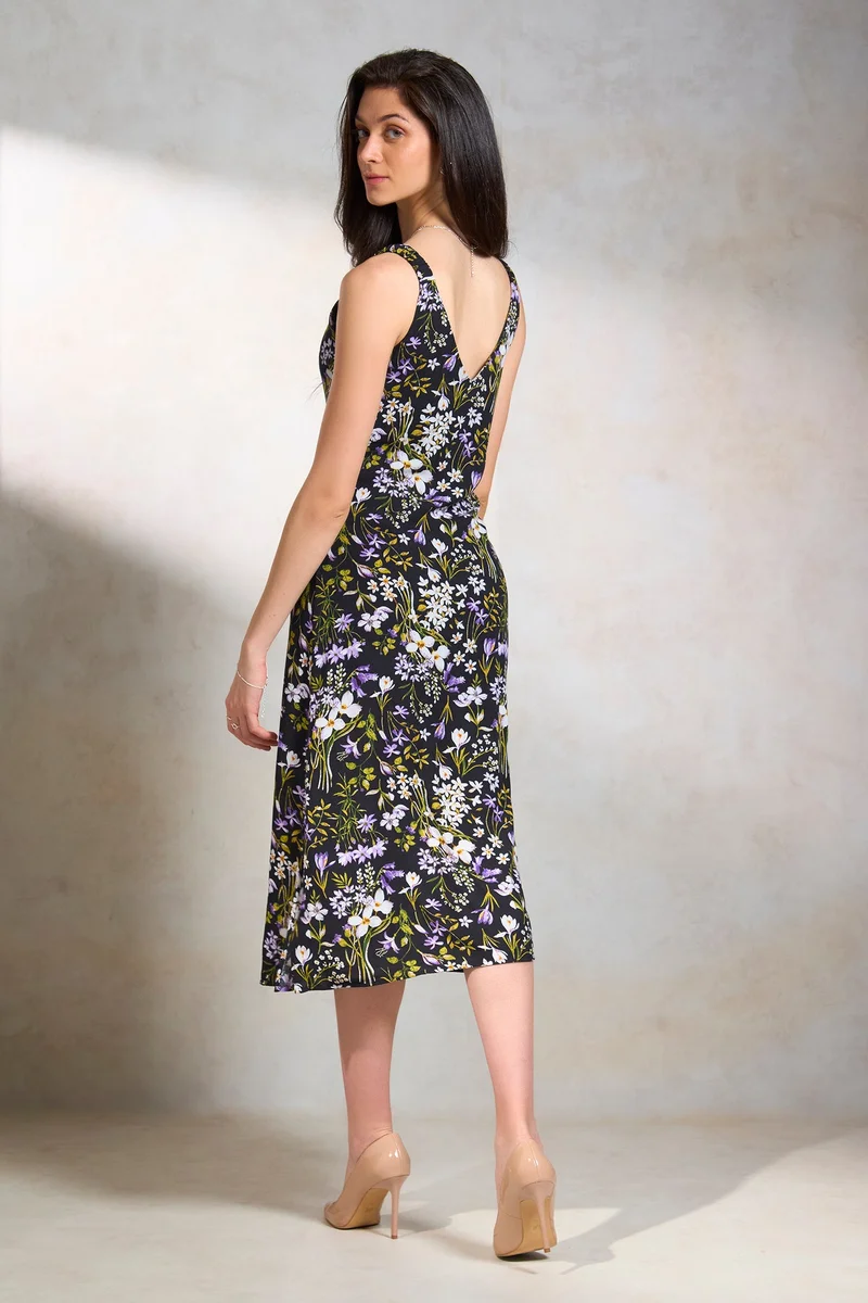 فيرجيو Viscose Floral Daywear Midi Dresses for Women