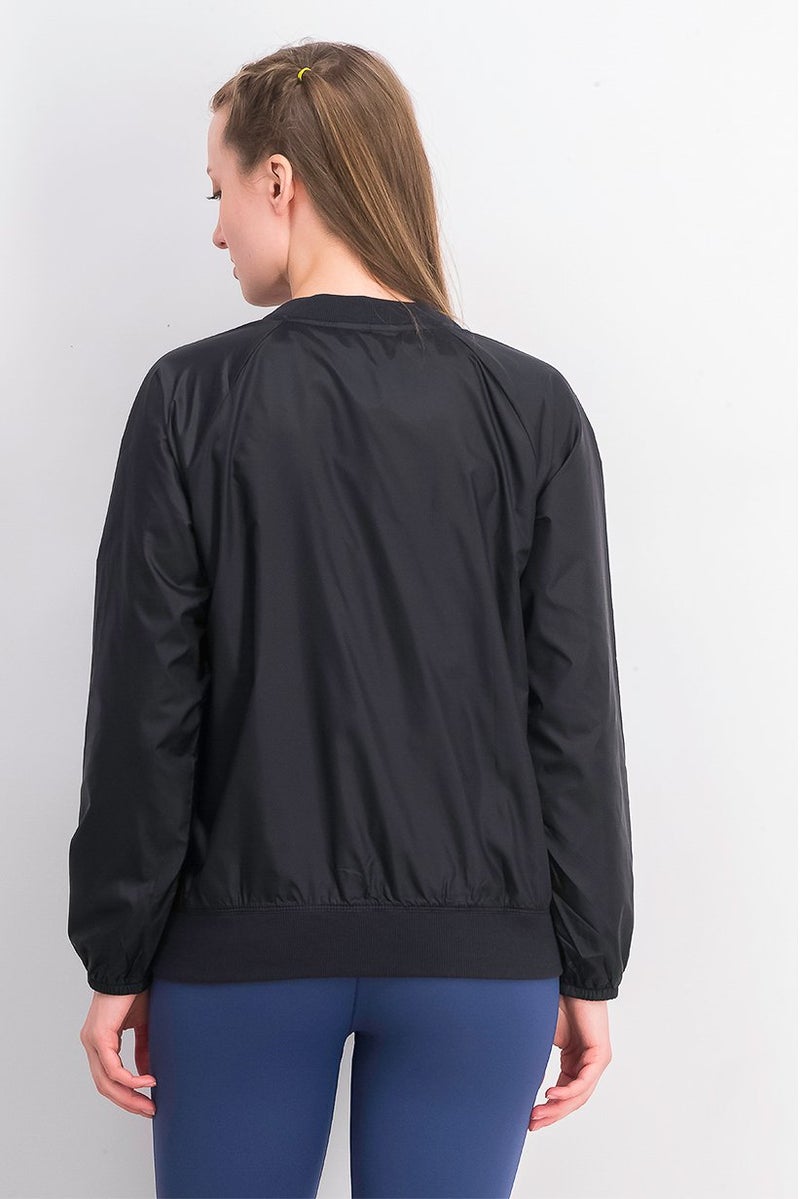 UNDER ARMOUR Women Regular Fit Long Sleeve Brand Logo Jacket, Black - Image 3