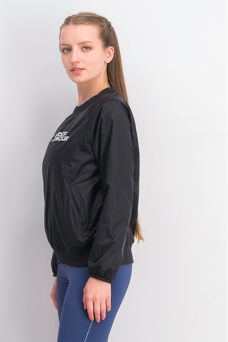 UNDER ARMOUR Women Regular Fit Long Sleeve Brand Logo Jacket, Black - Image 4