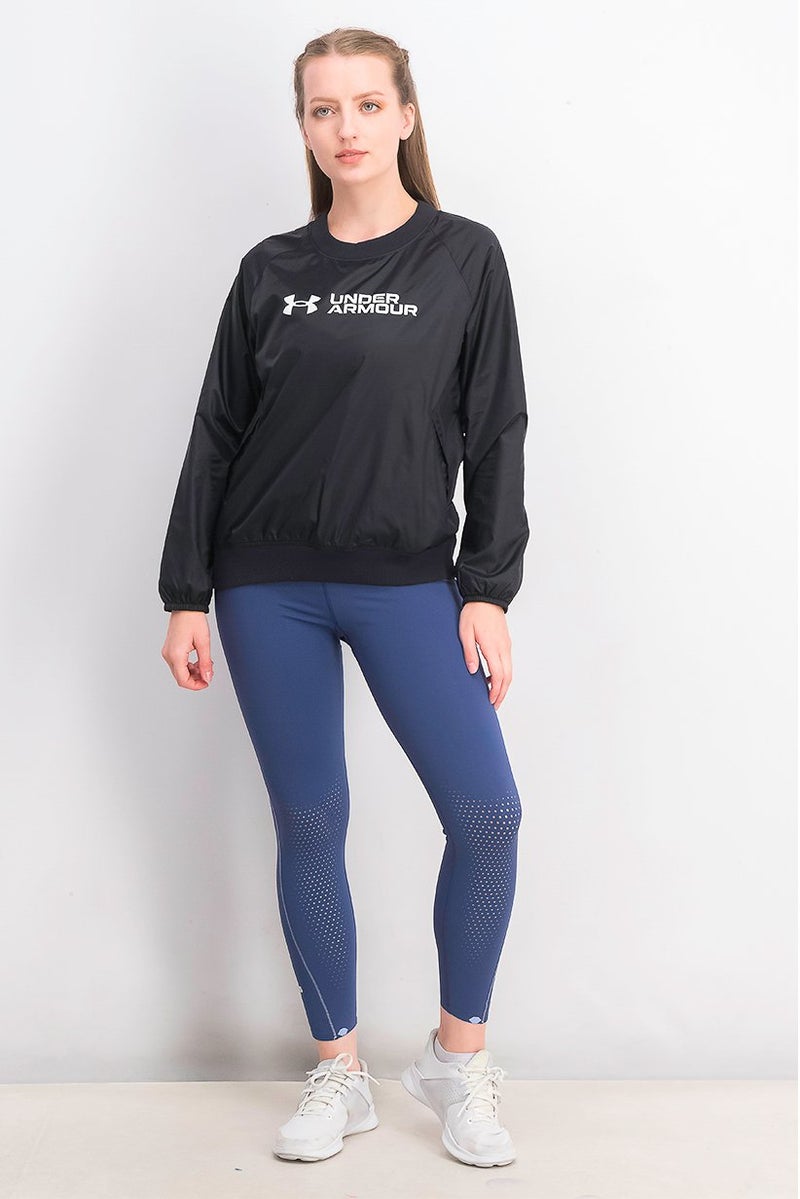 UNDER ARMOUR Women Regular Fit Long Sleeve Brand Logo Jacket, Black - Image 2