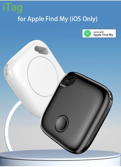 Halamine Smart Tracker Item Finder for Apple Find My (iOS Only), Super MINI Size Key Finder Item Locator for Luggage,Wallet,Bicycle and More, IPX6 Waterproof Works Like Apple Airtag，Black  - Image 1