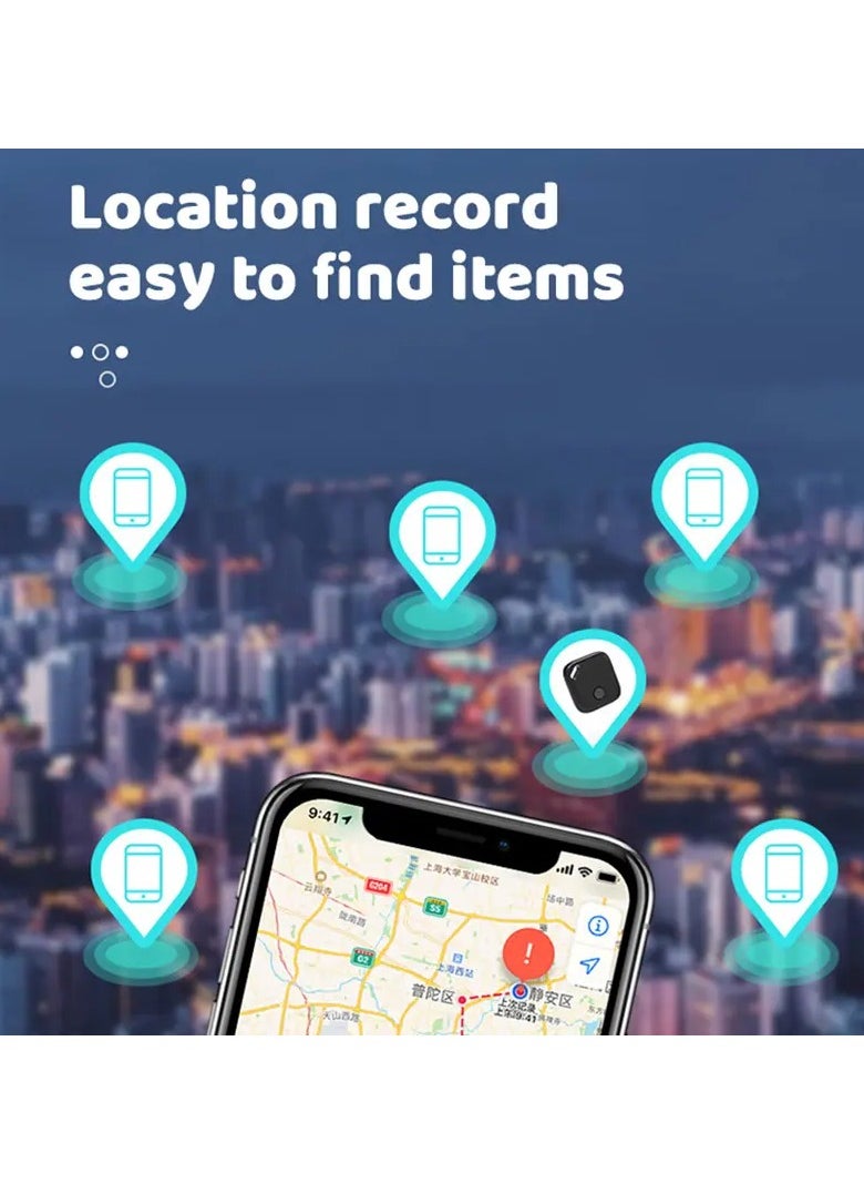 Halamine - Smart Tracker Item Finder for Apple Find My (iOS Only), Super MINI Size Key Finder Item Locator for Luggage,Wallet,Bicycle and More, IPX6 Waterproof Works Like Apple Airtag，Black - Image 1