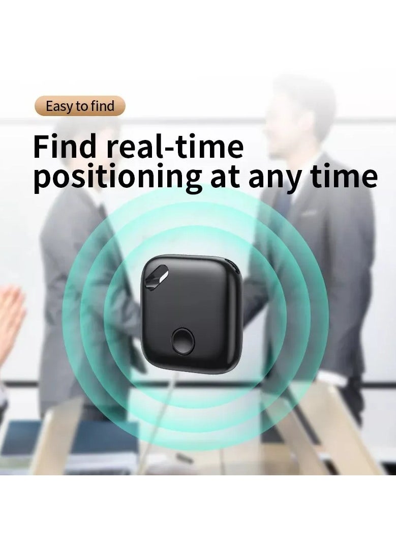 Halamine - Smart Tracker Item Finder for Apple Find My (iOS Only), Super MINI Size Key Finder Item Locator for Luggage,Wallet,Bicycle and More, IPX6 Waterproof Works Like Apple Airtag，Black - Image 1