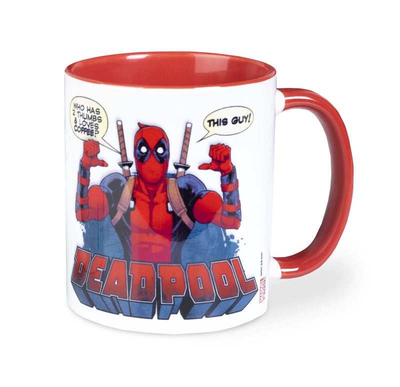 Pyramid Deadpool Marvel (2 Thumbs) Red Inner Mug - Image 1