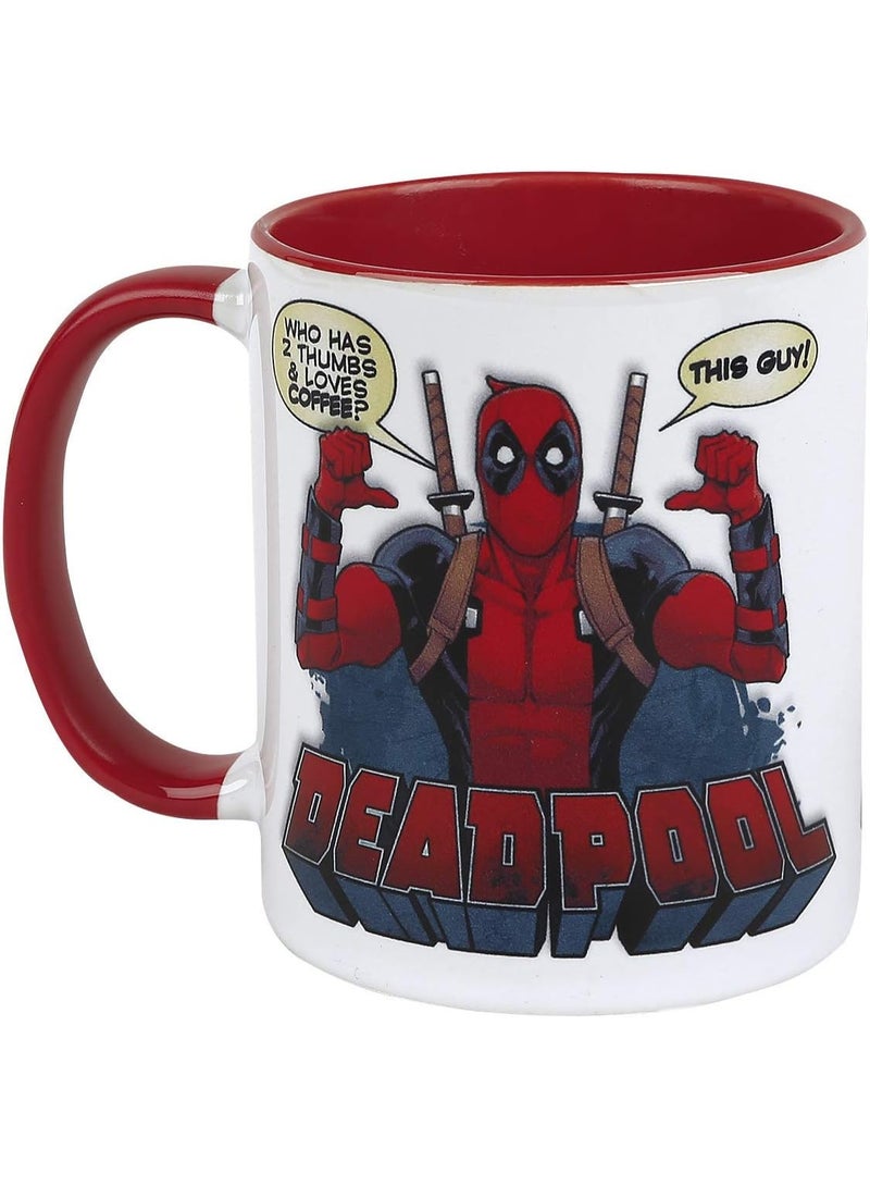 Pyramid Deadpool Marvel (2 Thumbs) Red Inner Mug - Image 3