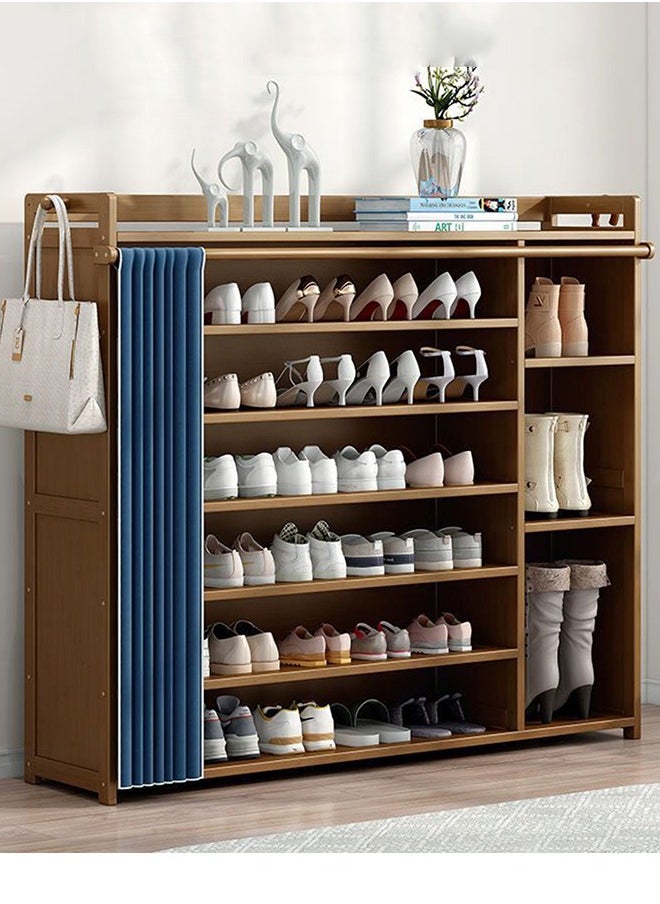 CityRiya-Long - Shoe Rack Wooden Shoe Rack Organizer 7 Tier Shoe Storage Shelf Free Standing Shoe Cabinet for Closet, Entryway, Hallway, Balcony, Bedroom - Image 1