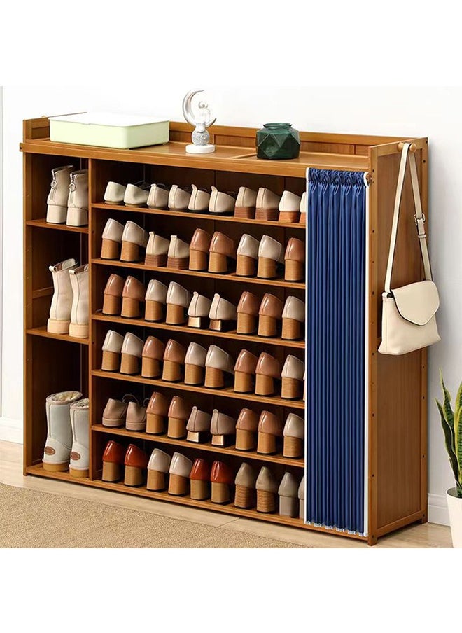CityRiya-Long - Shoe Rack Wooden Shoe Rack Organizer 7 Tier Shoe Storage Shelf Free Standing Shoe Cabinet for Closet, Entryway, Hallway, Balcony, Bedroom - Image 1
