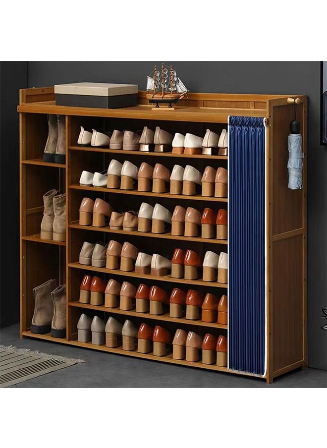 CityRiya-Long - Shoe Rack Wooden Shoe Rack Organizer 7 Tier Shoe Storage Shelf Free Standing Shoe Cabinet for Closet, Entryway, Hallway, Balcony, Bedroom - Image 1