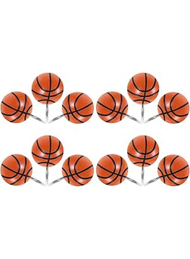 Luxshiny 12pcs Basketball Theme Shower Curtain Hooks Resin Bathroom Curtain Holders Decorative Rings Privacy Protection Accessories Rhinestone - Image 1