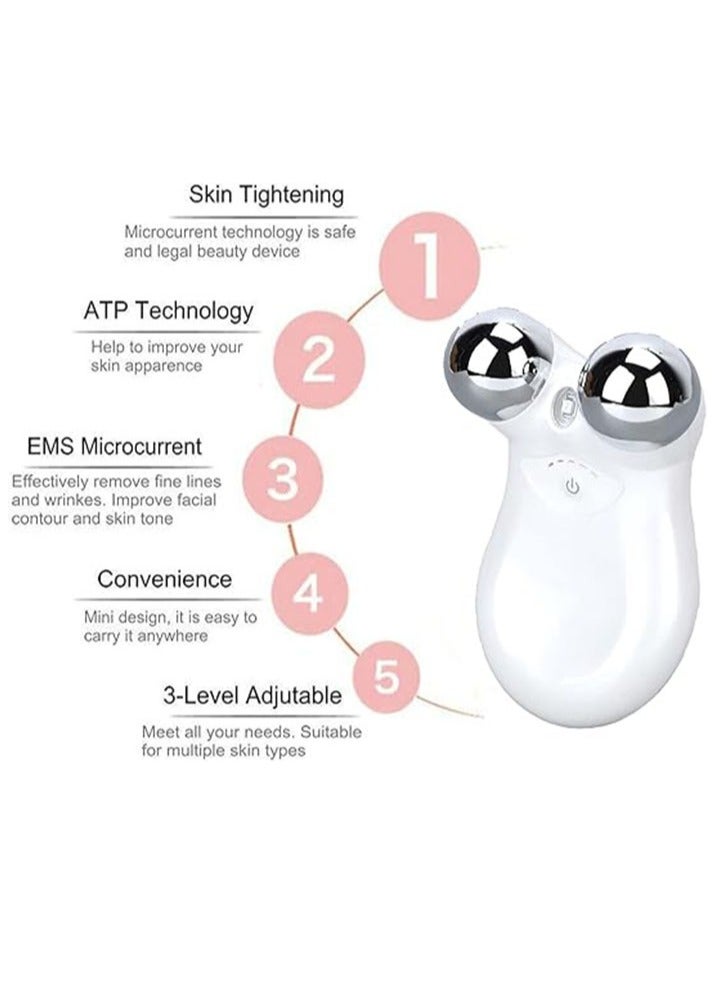 Arabest Microcurrent Face Roller, Microcurrent Skin Massager, 3-Speed Face Tightening and Firming Facial Lifting, Slimming Beauty Machine - Image 4
