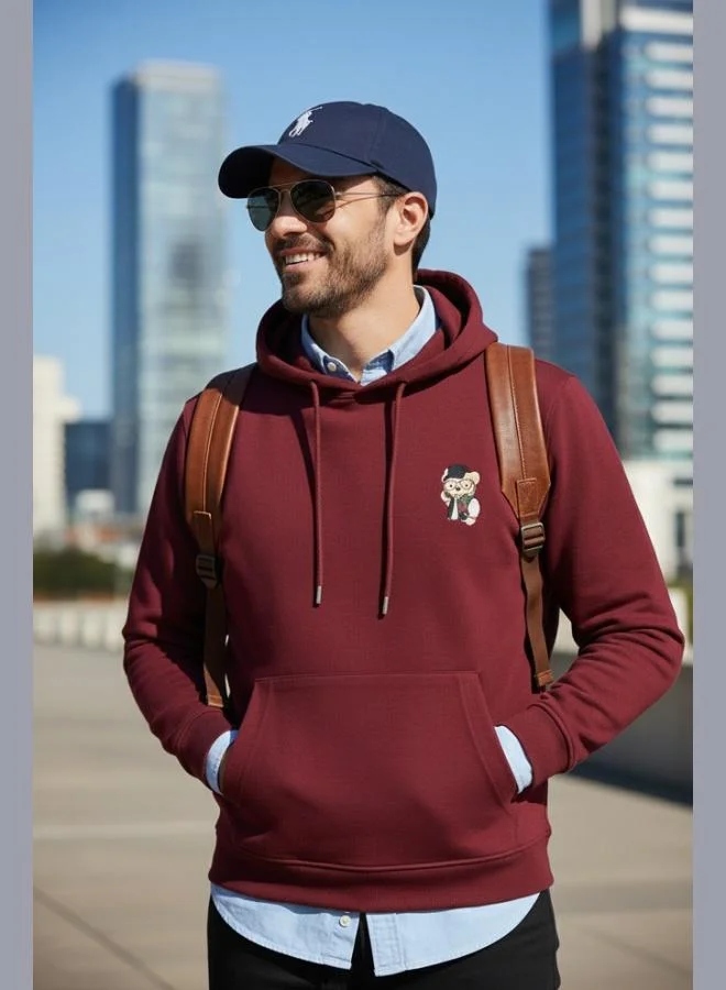 Buratti  Buratti Cotton Regular Fit Hooded Sweatshirt with Kangaroo Pocket for Men SWEAT 6141006B for Men | Best Price UAE
