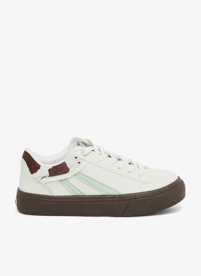 Styli Active Contrast Sole Lace Up Sneakers - Image 1
