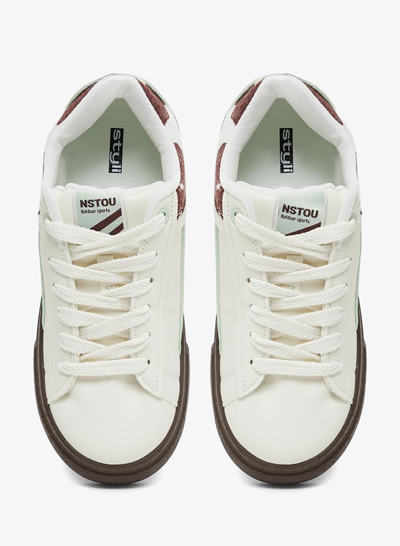 Styli Active Contrast Sole Lace Up Sneakers - Image 5