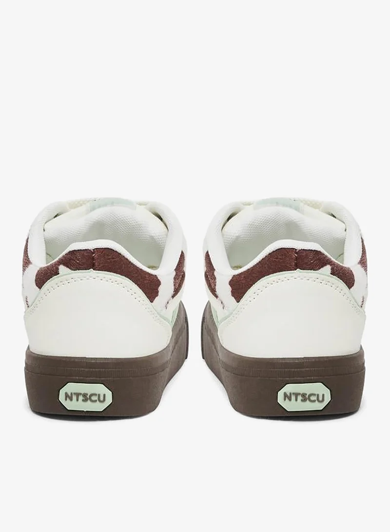 Styli Active  Contrast Sole Lace Up Sneakers for Women | Best Price UAE