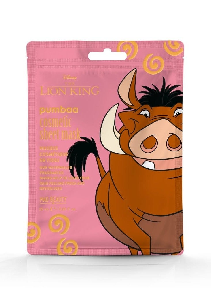 Mad Beauty Pretty Things by UrbanHaul X Mad Beauty Lion King Reborn Cosmetic Sheet Mask - Pumbaa - Image 1