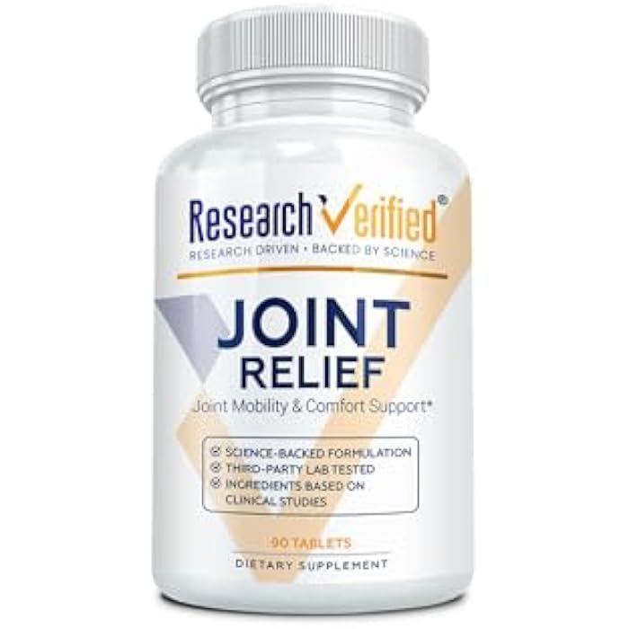 Research Verified Joint Support - Glucosamine, MSM, Turmeric, Boswellia, BioPerine - Vegan - 90 Capsules - 1 Month Supply - Image 1