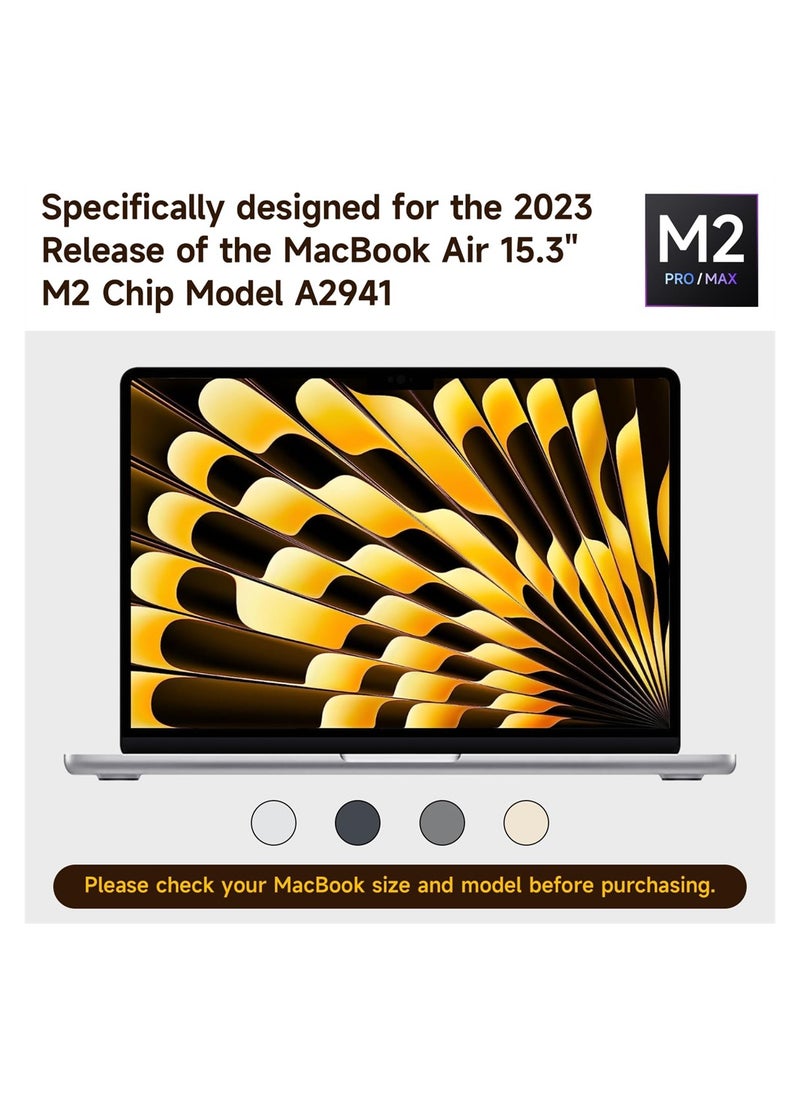 SYOSI - 1 Pack Removable Tempered Glass Screen Protector for Apple 2023 Macbook Air 15.3 Inch M2 Chip A2941, 9H Hardness, No Bubbles or Lines, Anti-Scratch, Anti-Fingerprint, Clear - Image 1