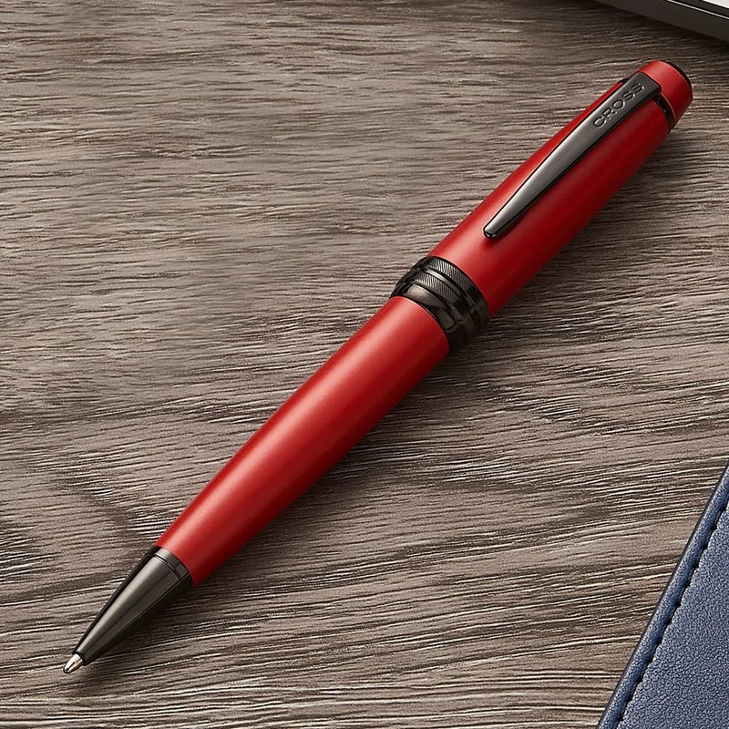 Cross Bailey Refillable Ballpoint Pen Presented in a Premium Gift Box - Medium Point, Black Ink, Matte Red - Image 3