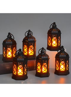 نيبمينينت فوانيس رمضان، زينة أضواء رمضان، فوانيس LED بتصميم مجوف عتيق لتزيين طاولة عيد رمضان  - Image 4