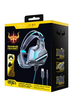 OVLENG Ovleng Headphone Covers The Ear For Games Led Light, Sports Headphone With Microphone To Control The Volume Playstation 4, Laptop With USB Port, Pc, Mobile Phone, GT61(Black )  - Image 3