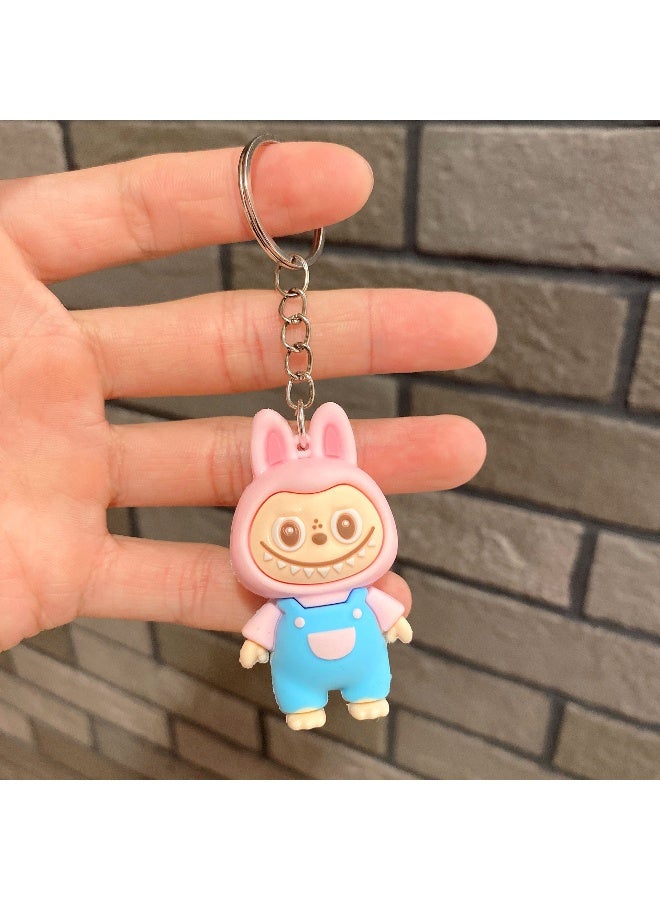 LABUBU Creative And Cute Labubu Little Sheep Soft Rubber Plush Toy Cartoon Labubu Keychain Couple Bag Pendant 