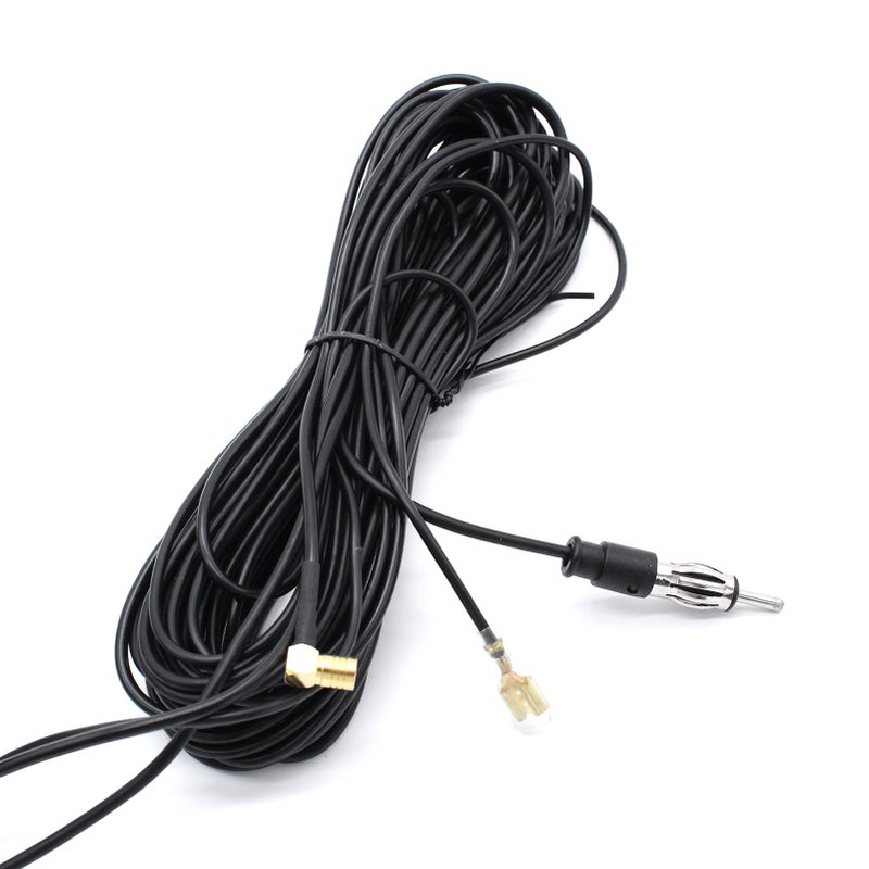 Universal Auto Car Antenna Shark Fin Antenna Car Roof Aerial Antenna Shark Type DAB +AM/FM Signal Active SMB Female DIN Connector 5m Black - Image 5