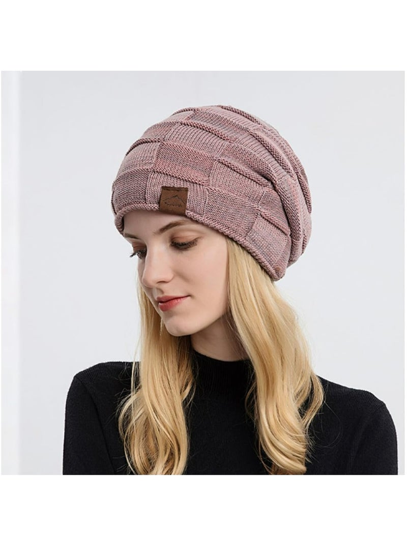 Oasisgalore 2 Pcs Unisex Winter Knit Beanies, Oversized Warm Caps  - Image 5