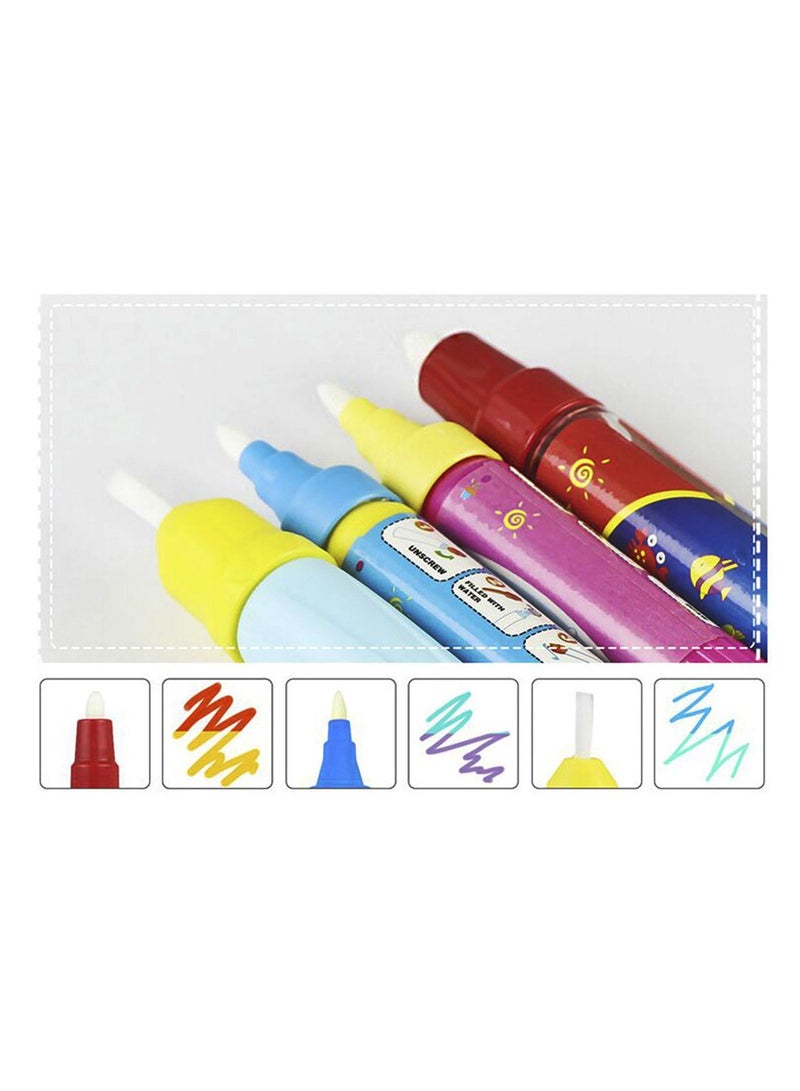 Water Drawing Mat for Kids – Large Rectangular Floor Game with Pens and Stamps - Image 4
