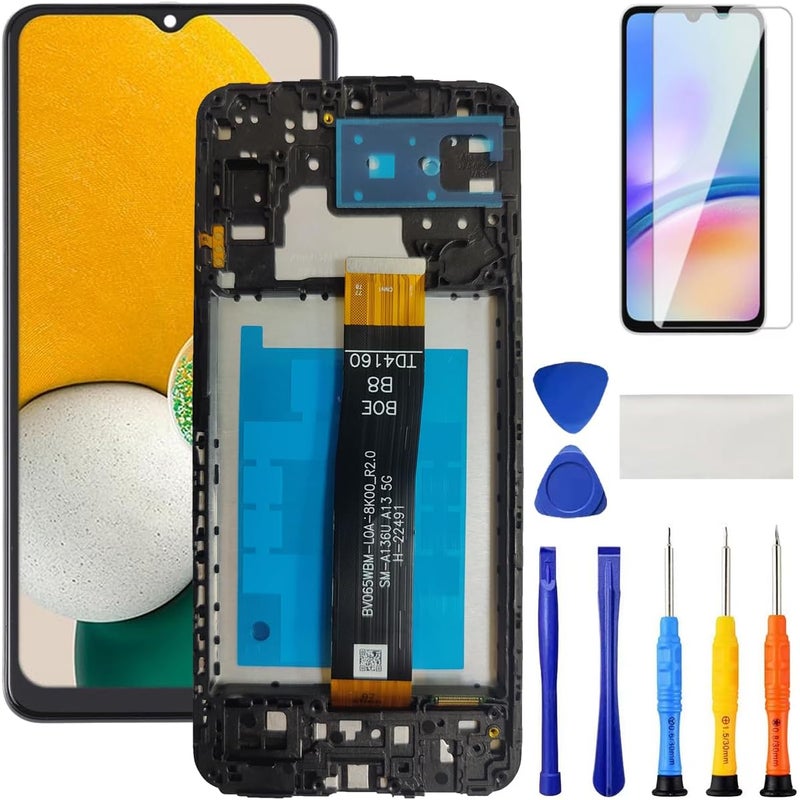 StarMar for Samsung A13 5G Screen Replacement with Frame for Samsung Galaxy a13 a136u a136a a136w s136dl LCD Display Digitizer Touch Screen Assembly Part with Repair Kits 6.5 Inch - Image 1