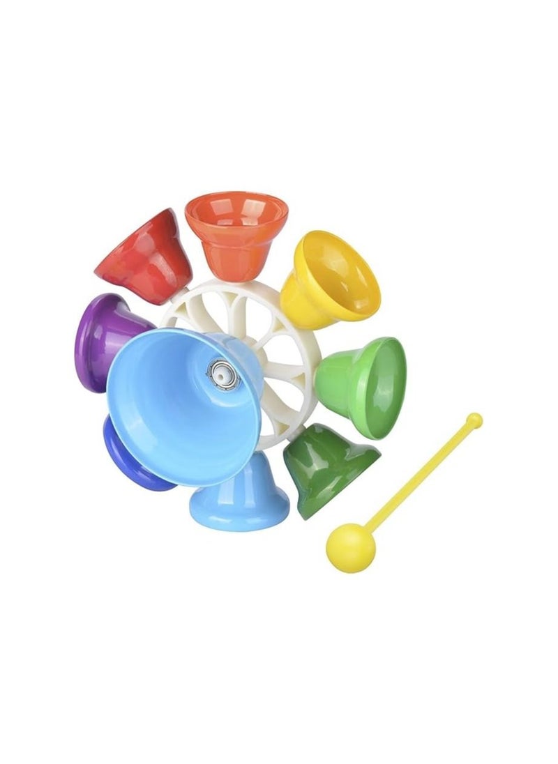Hand Percussion 8 Note Diatonic Metal Bells Musical Toy for Kids High Quality 8 Tone Hand Bells Set Environmental Protection Material PC Metal Hand Rattle Bells  - Image 2