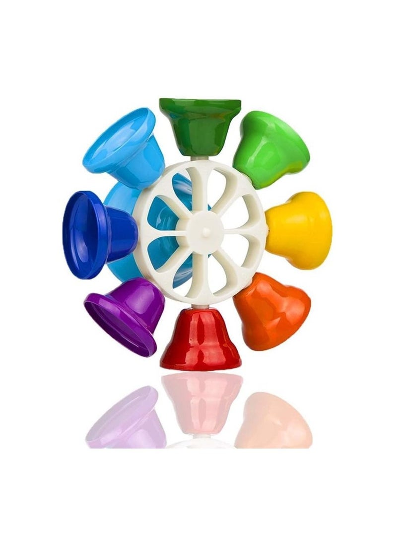 Hand Percussion 8 Note Diatonic Metal Bells Musical Toy for Kids High Quality 8 Tone Hand Bells Set Environmental Protection Material PC Metal Hand Rattle Bells  - Image 5