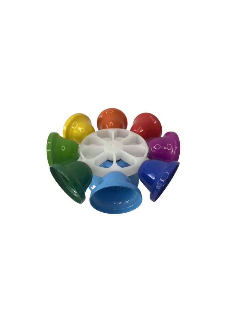 Hand Percussion 8 Note Diatonic Metal Bells Musical Toy for Kids High Quality 8 Tone Hand Bells Set Environmental Protection Material PC Metal Hand Rattle Bells  - Image 4